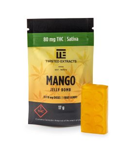 Twisted Extracts – Mango Jelly Bomb – 80mg THC Sativa