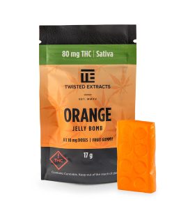 Twisted Extracts – Orange Jelly Bomb – 80mg THC Sativa