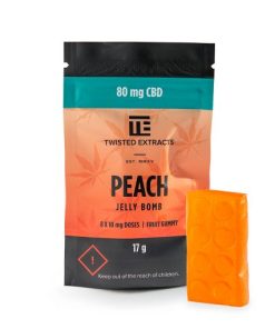 Twisted Extracts – Peach Jelly Bomb – 80mg CBD